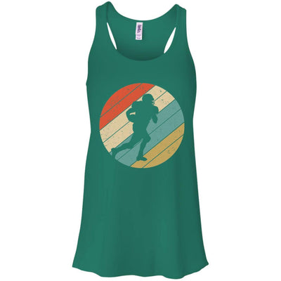 Retro Vintage Football Gifts-T-Shirt & Tank Top-Women's Flowy Racerback Tank-Kelly Green