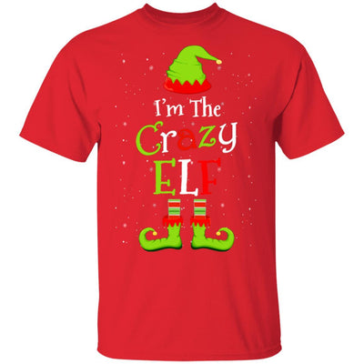 I'm The Crazy Elf Family Matching Funny Christmas Group Gift-T-Shirt & Sweatshirt-Classic T-Shirt-Red