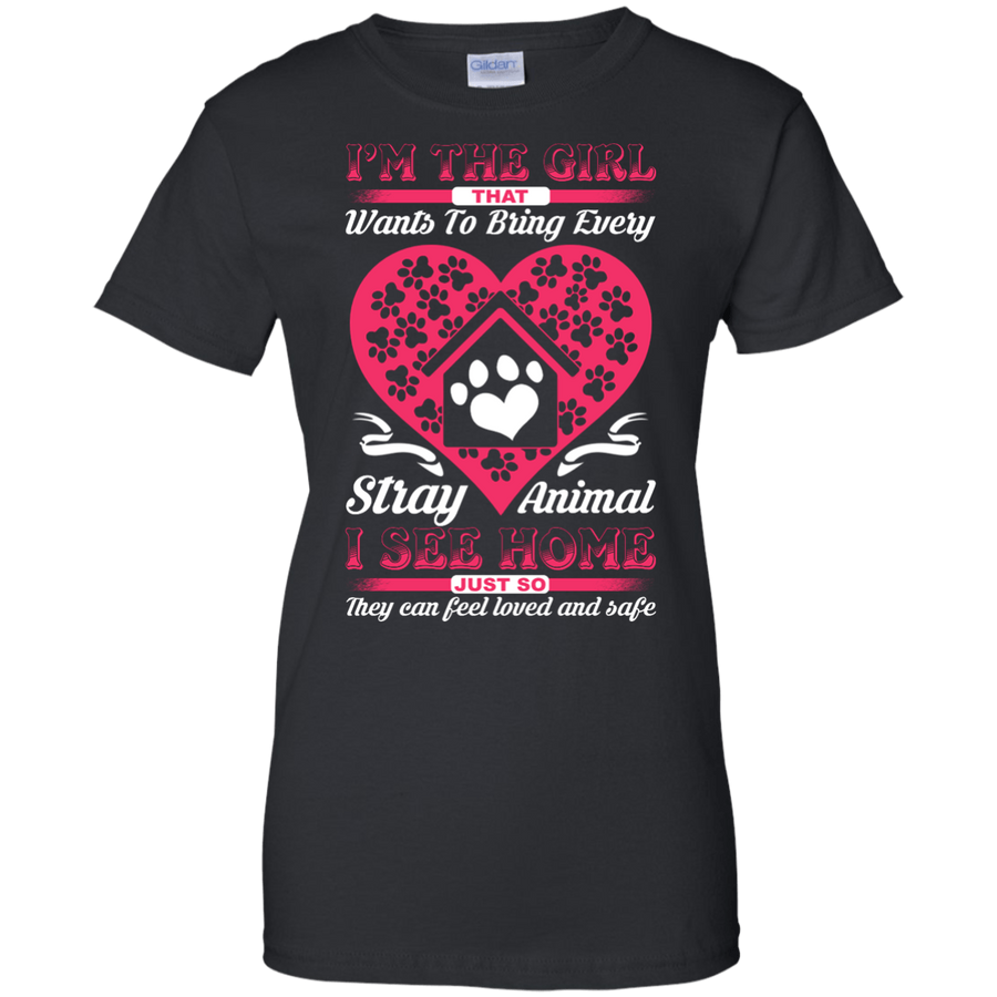 I'm The Girl That Wants To Bring Every Stray Animal T Shirt-T-Shirt & Hoodie-Women's T-Shirt-Black