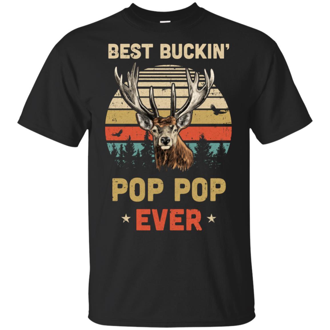 Vintage Best Buckin' Pop Pop Ever Gift For Father Day-T-Shirt & Hoodie-Classic T-Shirt-Black
