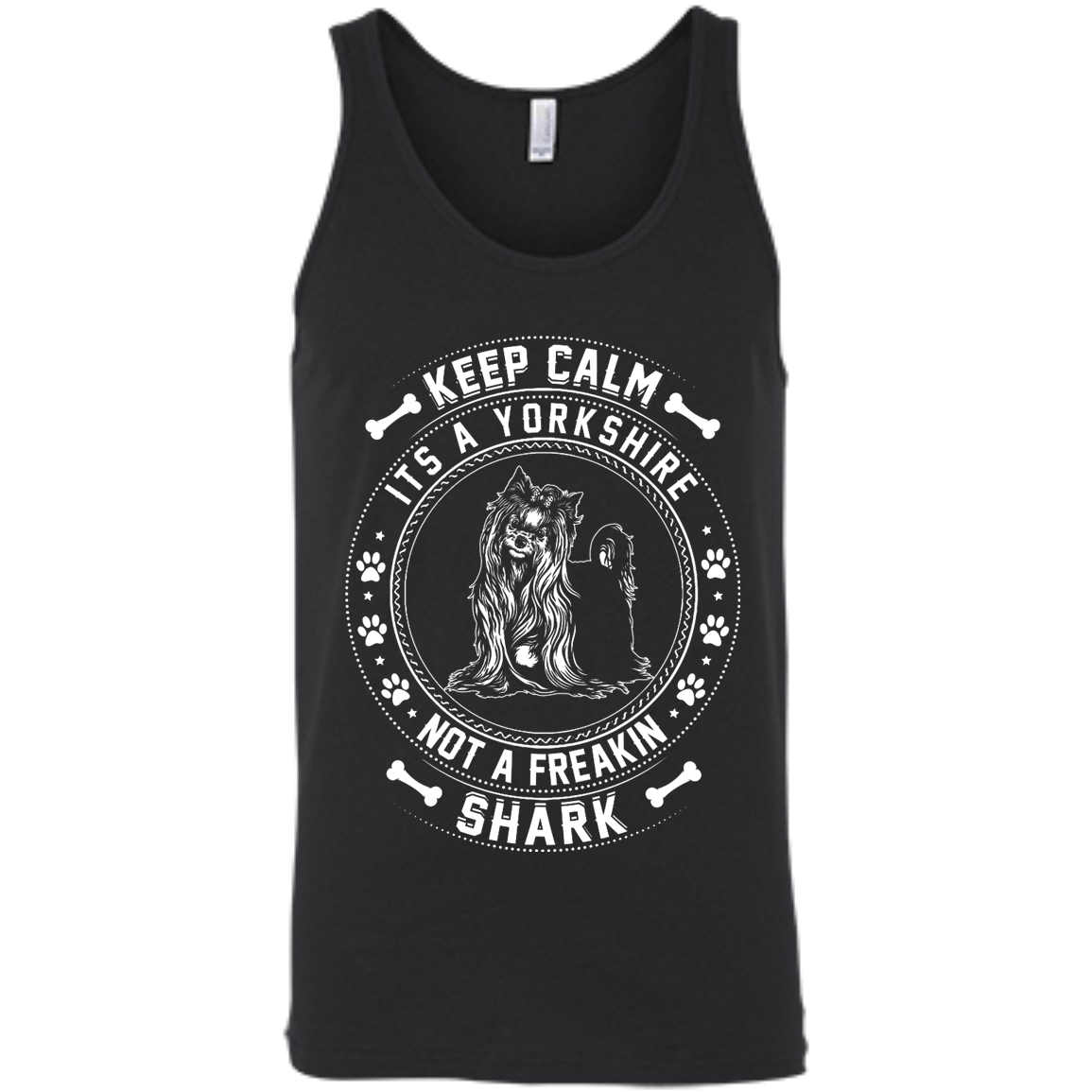 Keep Calm It's A Yorkshire Terrier Not A Freaking Shark-T-Shirt & Hoodie-Unisex Tank-Black