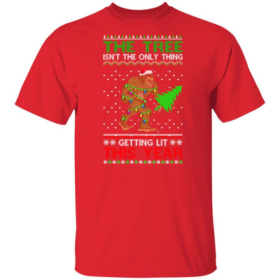 Christmas Bigfoot The Tree Isn't The Only Thing Sweater-T-Shirt & Sweatshirt-Classic T-Shirt-Red