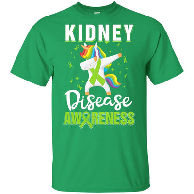 Inspirational Kidney Disease Awareness Unicorn Support Youth-Youth Shirt-Youth T-Shirt-Irish Green