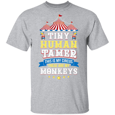 Teacher Tiny Human Tamer This My Circus These are My Monkeys-T-Shirt & Hoodie-Classic T-Shirt-Sport Grey