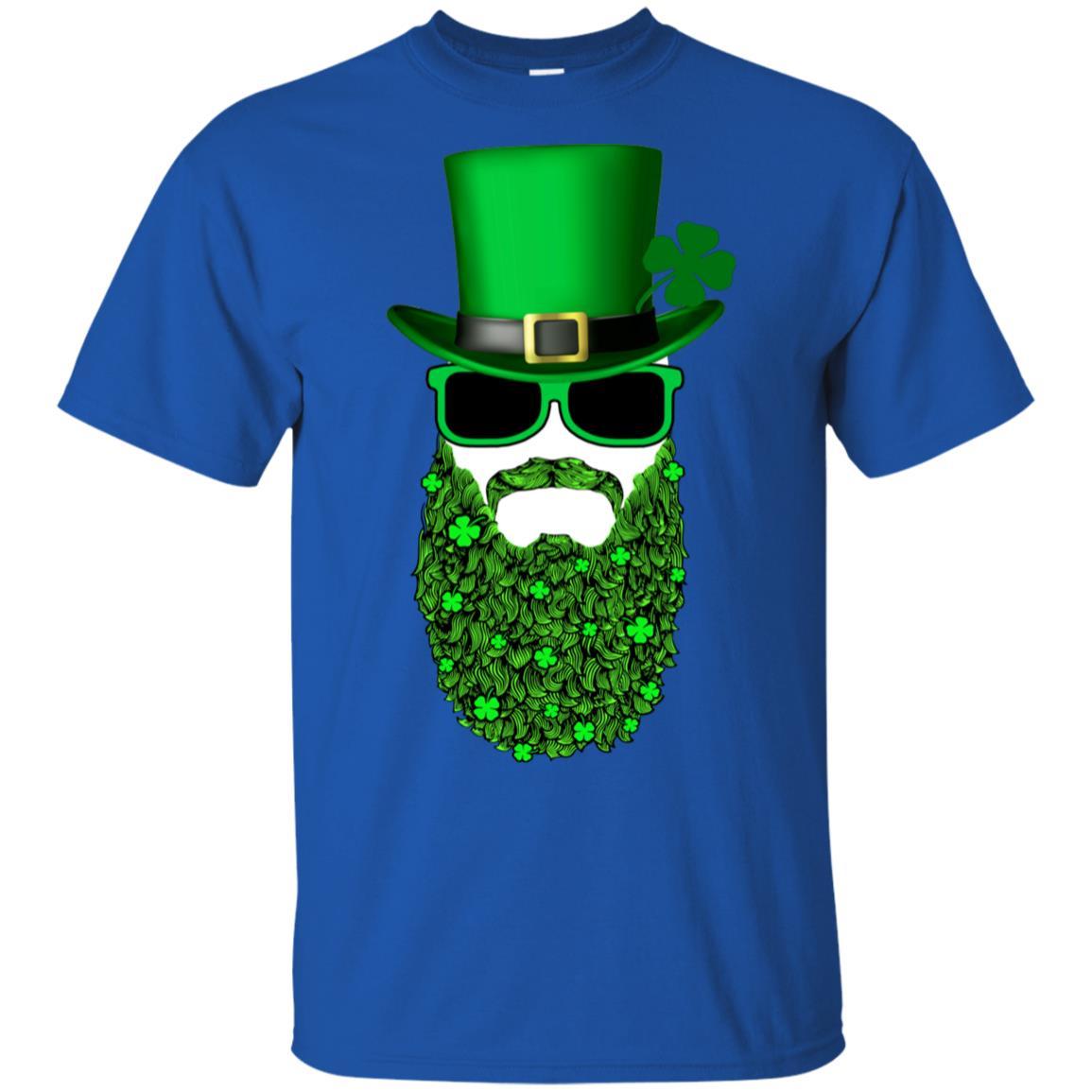 Bearded Man Moustache Leprechauns St Patrick's Day-T-Shirt & Hoodie-Classic T-Shirt-Royal