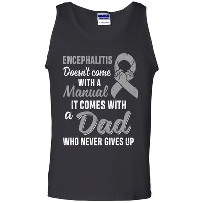Encephalitis Awareness Dad Warrior Gifts-T-Shirt & Hoodie-Unisex Tank-Black