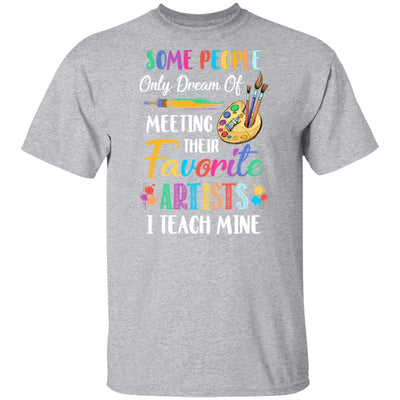 I Teach Mine Art Teacher Funny Artists Gift-T-Shirt & Hoodie-Classic T-Shirt-Sport Grey