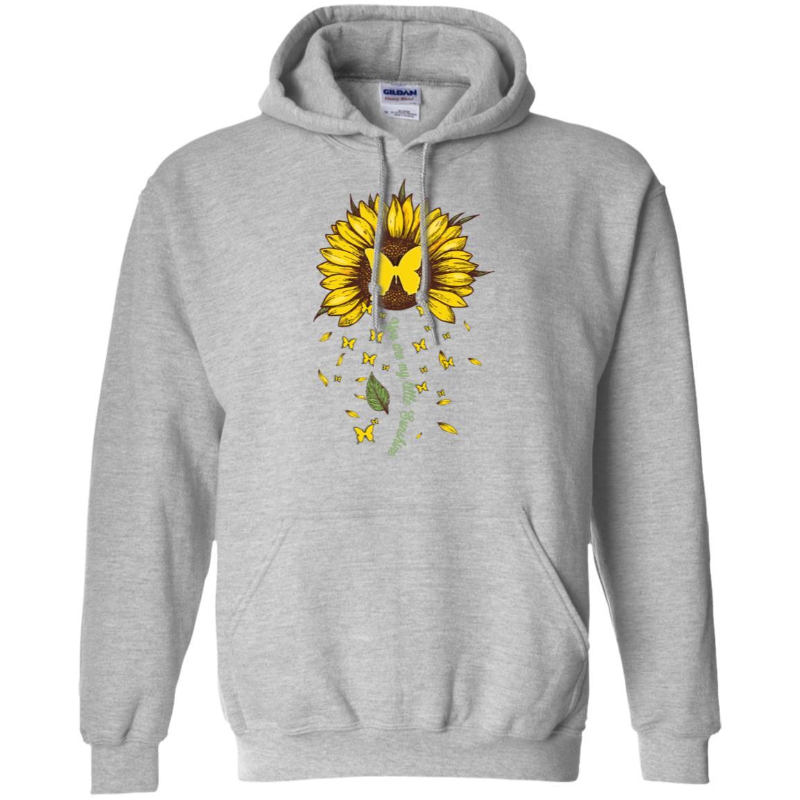 You Are My Little Sunshine Sunflower Butterfly-T-Shirt & Hoodie-Pullover Hoodie-Sport Grey