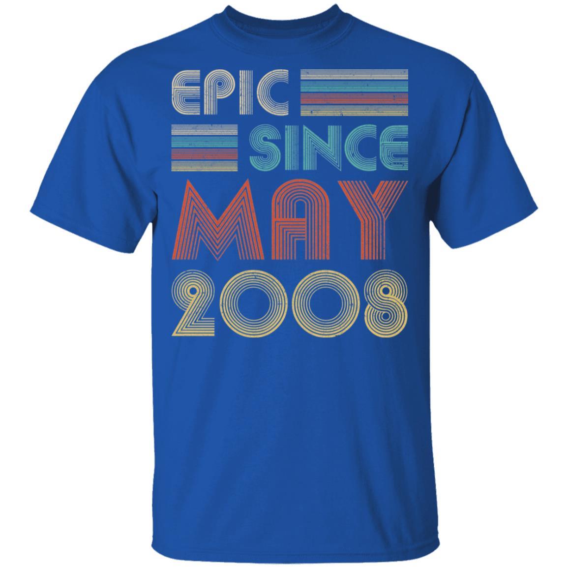 Epic Since May 2008 Vintage 13th Birthday Gifts Youth-Youth Shirt-Youth T-Shirt-Royal