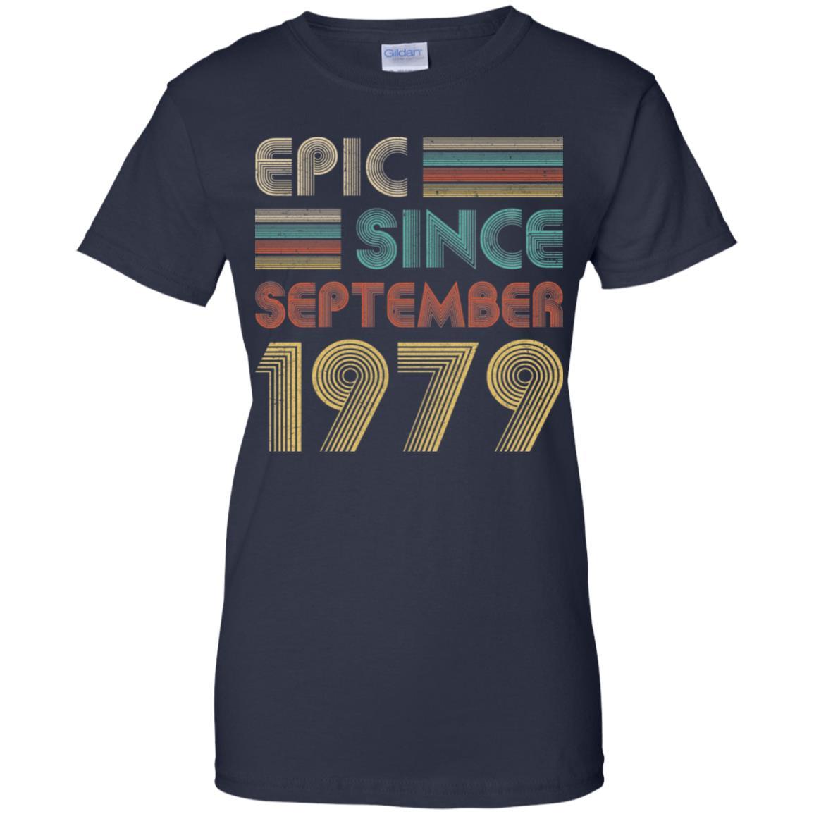 Epic Since September 1979 42th Birthday Gift 42 Yrs Old-T-Shirt & Hoodie-Women's T-Shirt-Navy