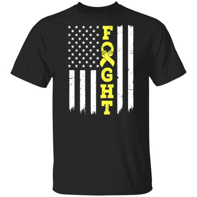 Sarcoma Awareness American Flag Distressed-T-Shirt & Hoodie-Classic T-Shirt-Black