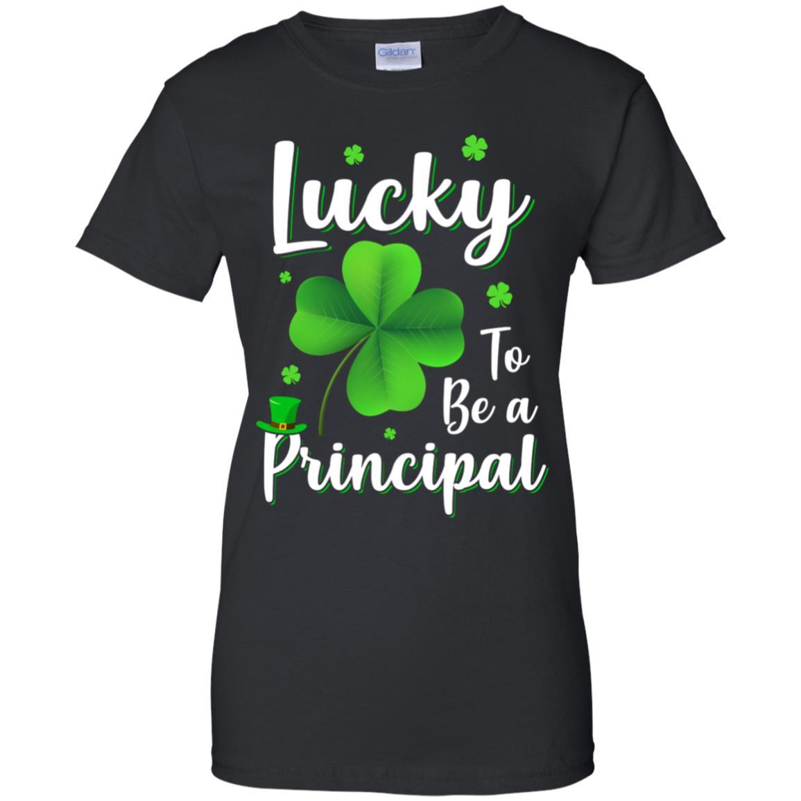 School Gift Lucky To Be A Principal St Patricks Day-T-Shirt & Hoodie-Women's T-Shirt-Black
