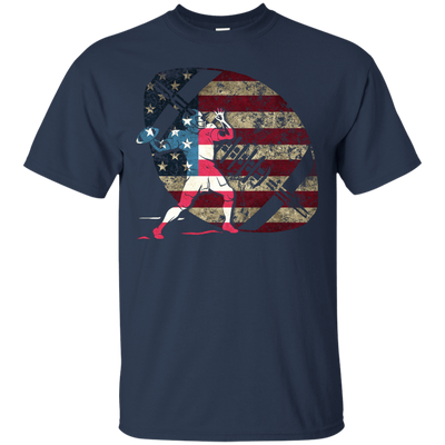 Quarterback Football America Flag-T-Shirt & Hoodie-Classic T-Shirt-Navy
