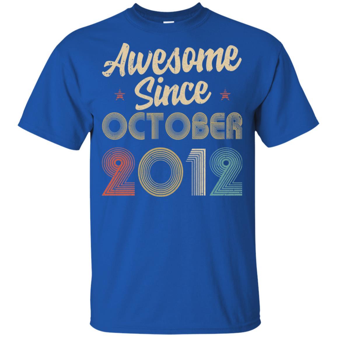 Awesome Since October 2012 Vintage 9th Birthday Gifts Youth-Youth Shirt-Youth T-Shirt-Royal