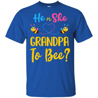 Gender Reveal Pink Blue What Will It Bee He Or She Grandpa-T-Shirt & Hoodie-Classic T-Shirt-Royal