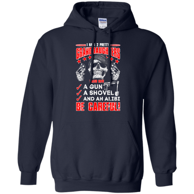 I HAVE TWO PRETTY GRANDDAUGHTERS-T-Shirt & Hoodie-Pullover Hoodie-Navy