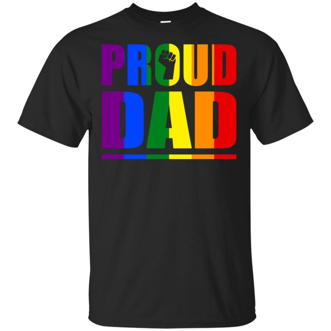 Proud Dad Gay Pride Month LGBT-T-Shirt & Hoodie-Classic T-Shirt-Black