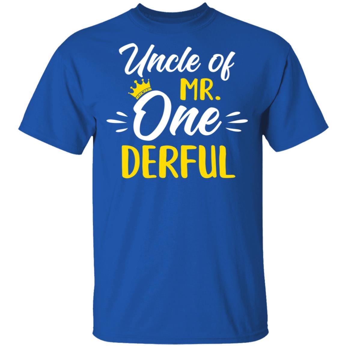 Uncle Of Mr Onederful 1st Birthday Party Costumes Gifts-T-Shirt & Hoodie-Classic T-Shirt-Royal