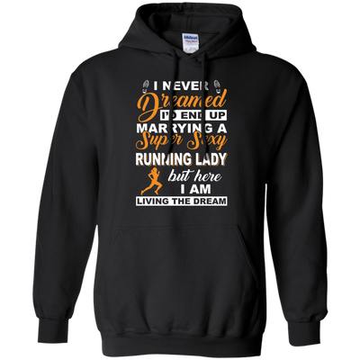 I'd End Up Marrying A Super Sexy Running Lady-T-Shirt & Hoodie-Pullover Hoodie-Black