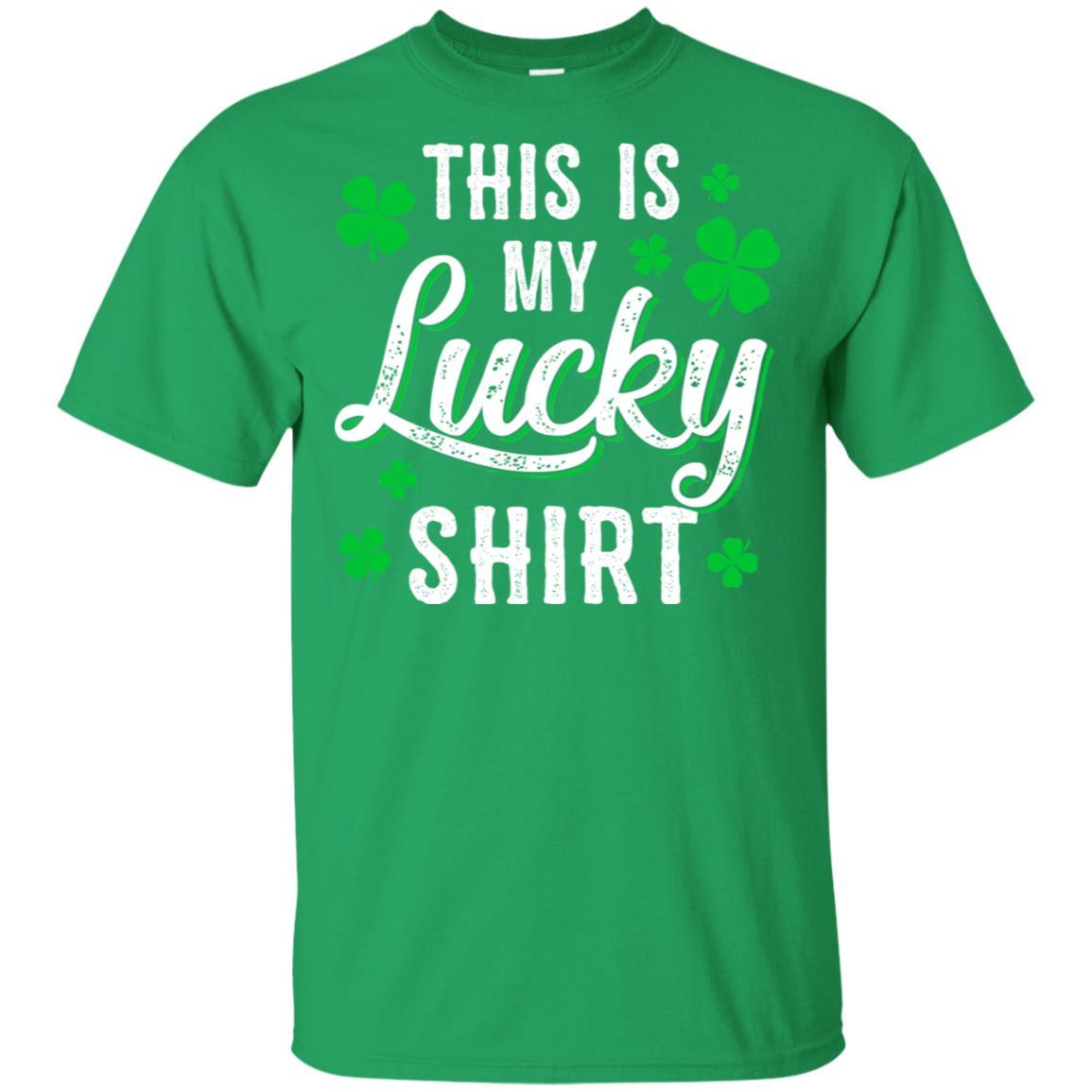 This Is My Lucky Shirt Irish Shamrocks St Patrick Day-T-Shirt & Hoodie-Classic T-Shirt-Irish Green