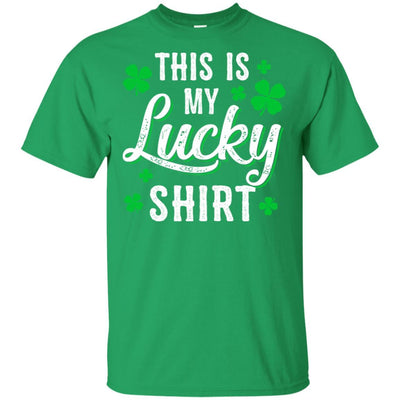 This Is My Lucky Shirt Irish Shamrocks St Patrick Day-T-Shirt & Hoodie-Classic T-Shirt-Irish Green