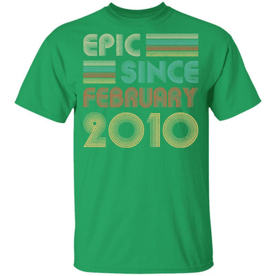 Epic Since February 2010 Vintage 11th Birthday Gifts Youth-Youth Shirt-Youth T-Shirt-Irish Green