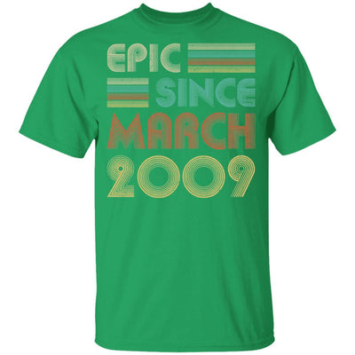 Epic Since March 2009 Vintage 12th Birthday Gifts Youth-Youth Shirt-Youth T-Shirt-Irish Green