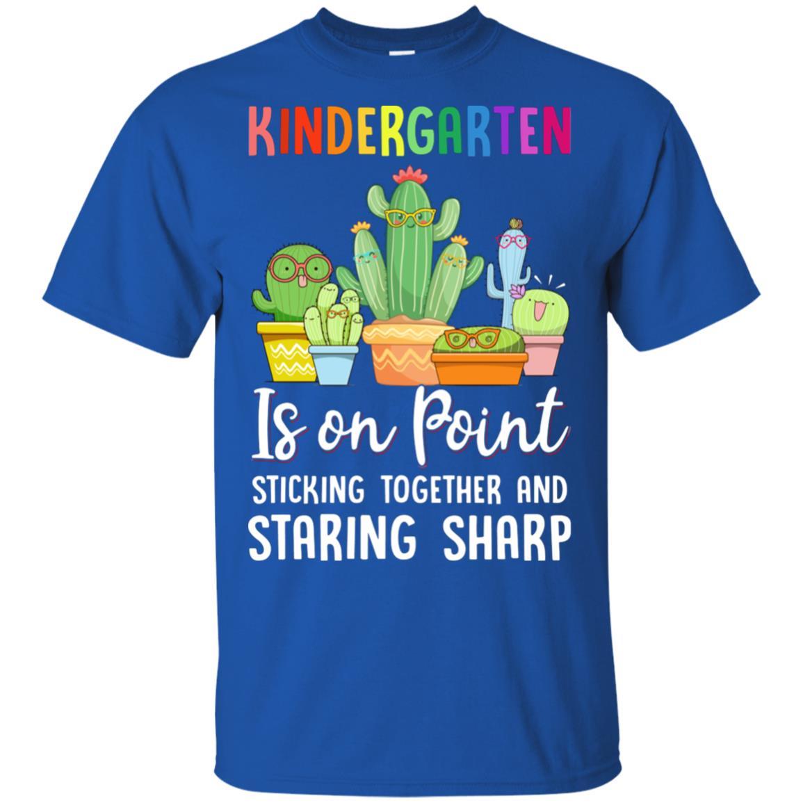 Kindergarten Is On Point 1St Day Of School Cactus Teacher-T-Shirt & Hoodie-Classic T-Shirt-Royal