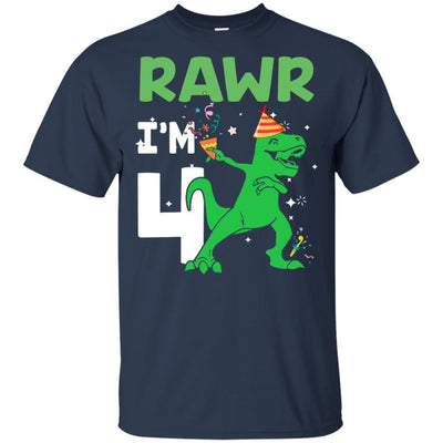 Rawr I'm 6 Birthday Gifts 2015 Dinosaur For Boys Youth-Youth Shirt-Youth T-Shirt-Navy