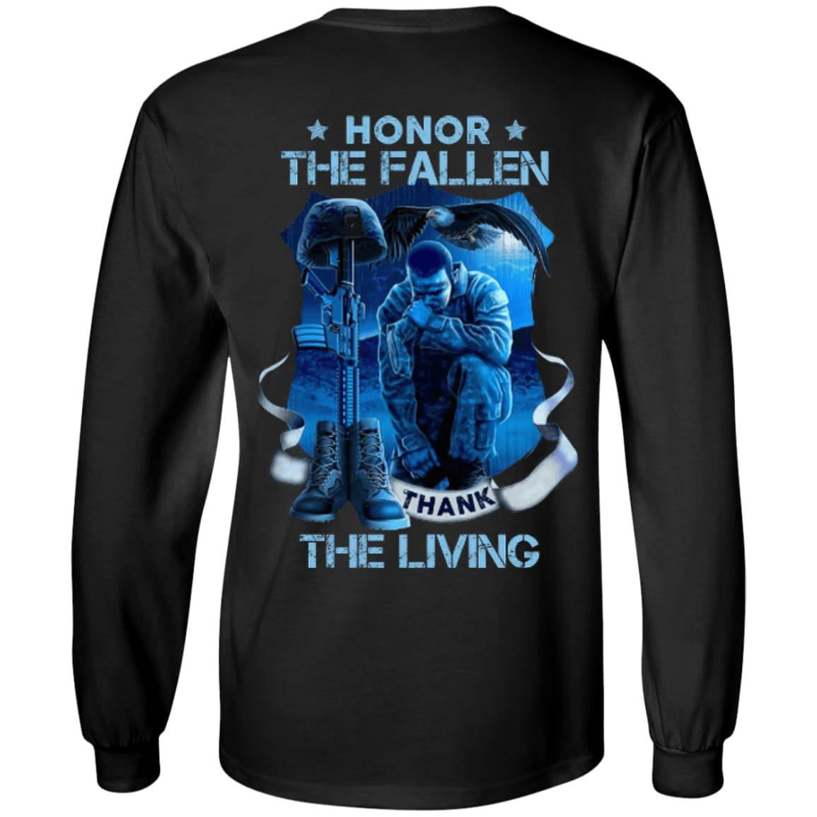 Honnor The Fallen-T-Shirt & Hoodie-Long Sleeve T-Shirt-Black