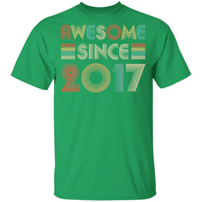 Awesome Since 2017 4th Birthday Gifts Youth-Youth Shirt-Youth T-Shirt-Irish Green