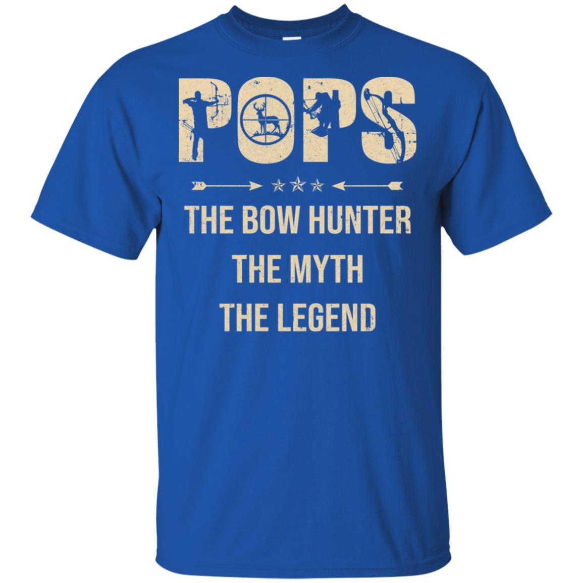 Pops The Bow Hunter The Myth The Legend Funny Hunting-T-Shirt & Hoodie-Classic T-Shirt-Royal