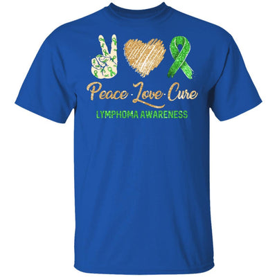 Peace Love Cure Lymphoma Awareness-T-Shirt & Hoodie-Classic T-Shirt-Royal