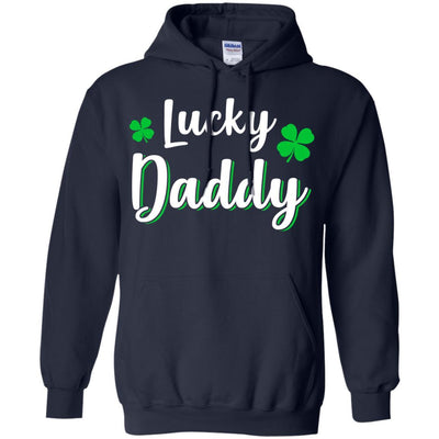 Luckiest Lucky Daddy St Patricks Day-T-Shirt & Hoodie-Pullover Hoodie-Navy