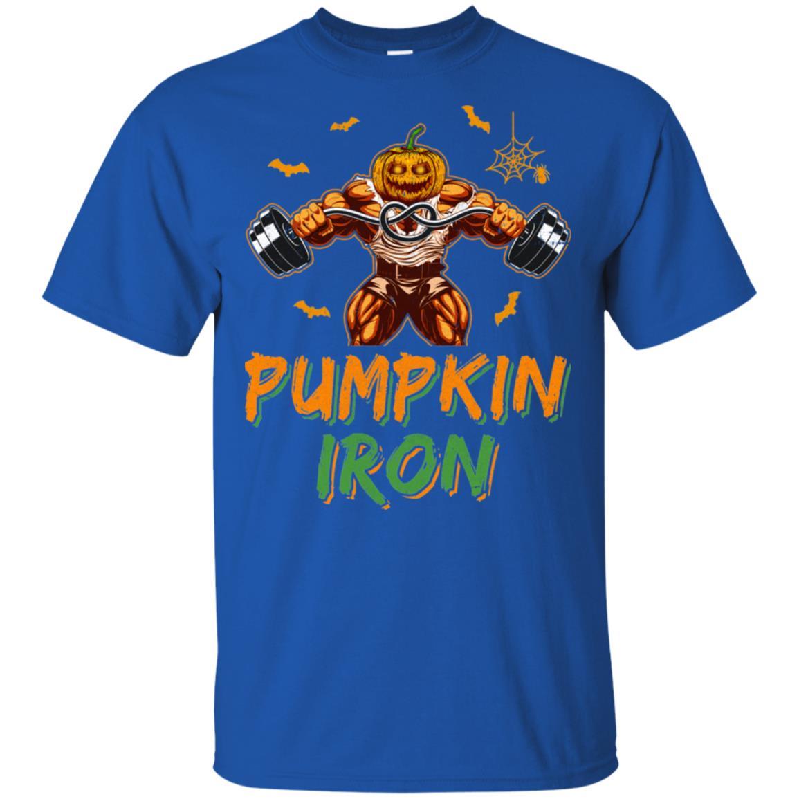 Halloween Gym Workout Pumpkin Iron Motivation For Men-T-Shirt & Hoodie-Classic T-Shirt-Royal