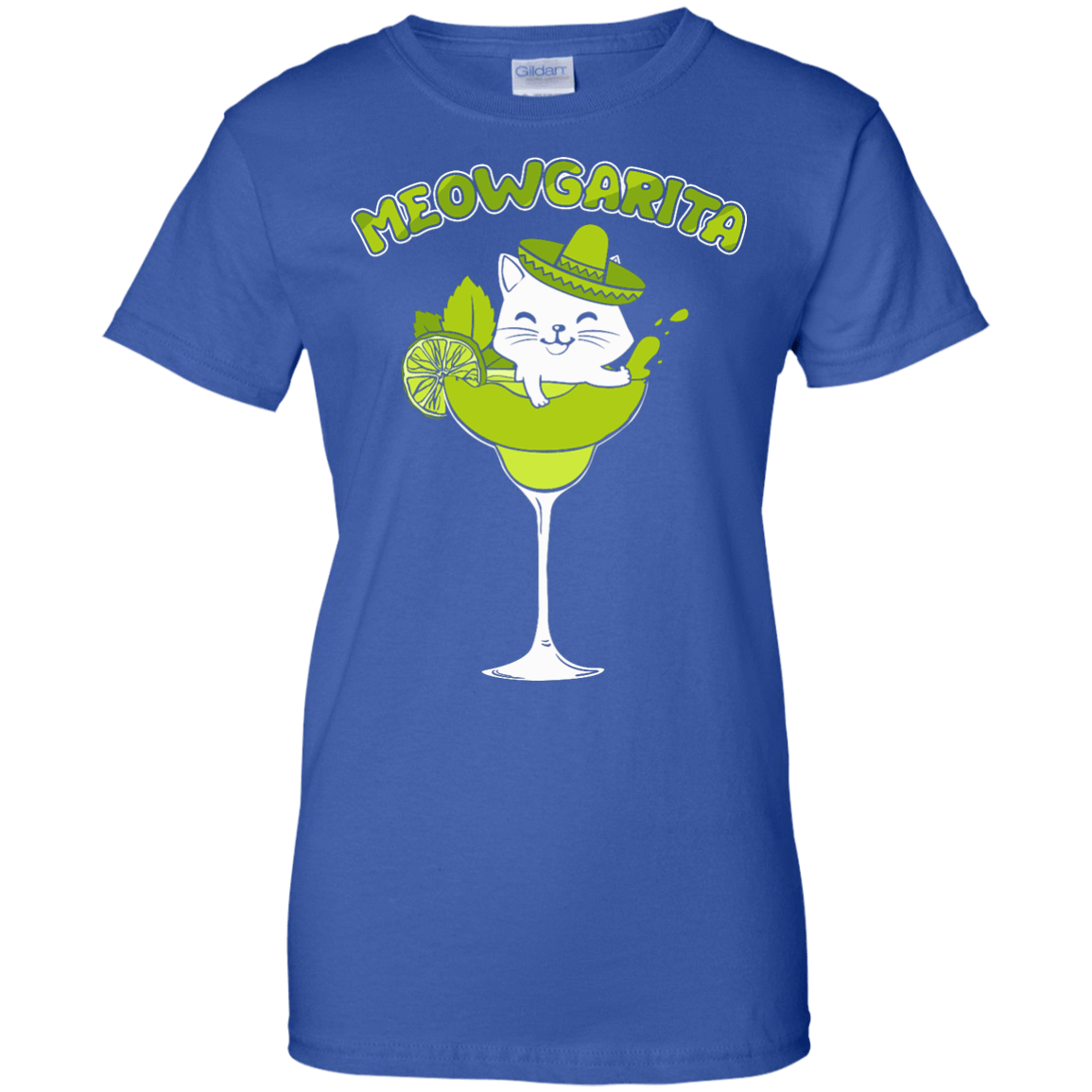 Meowgarita Margarita Cat Lover T Shirt-T-Shirt & Hoodie-Women's T-Shirt-Royal