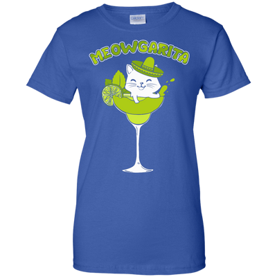 Meowgarita Margarita Cat Lover T Shirt-T-Shirt & Hoodie-Women's T-Shirt-Royal
