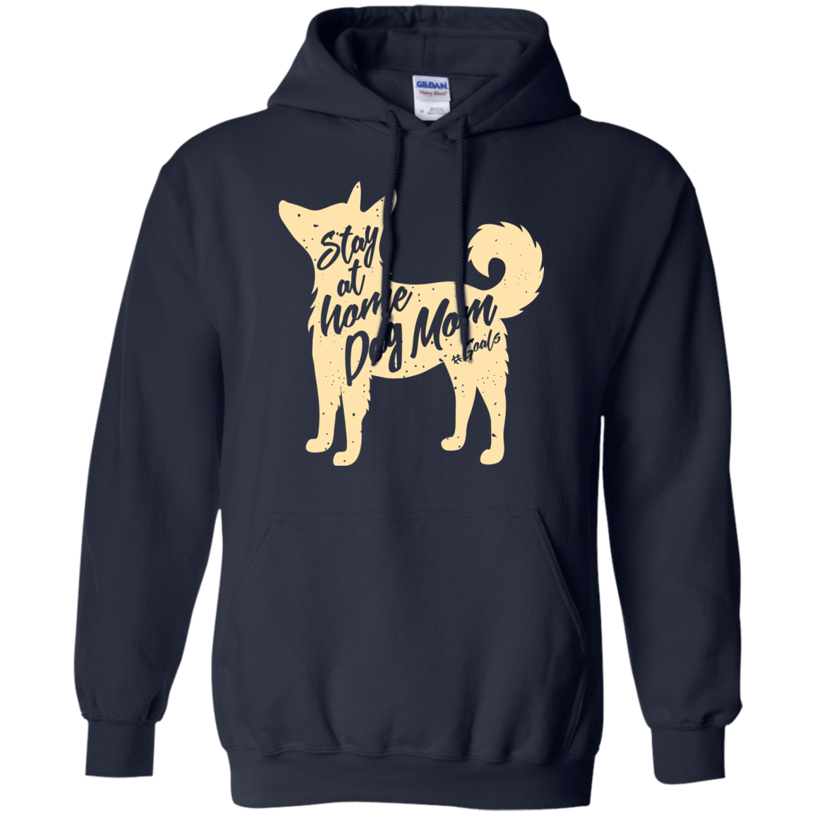 Stay At Home Dog Mom-T-Shirt & Hoodie-Pullover Hoodie-Navy