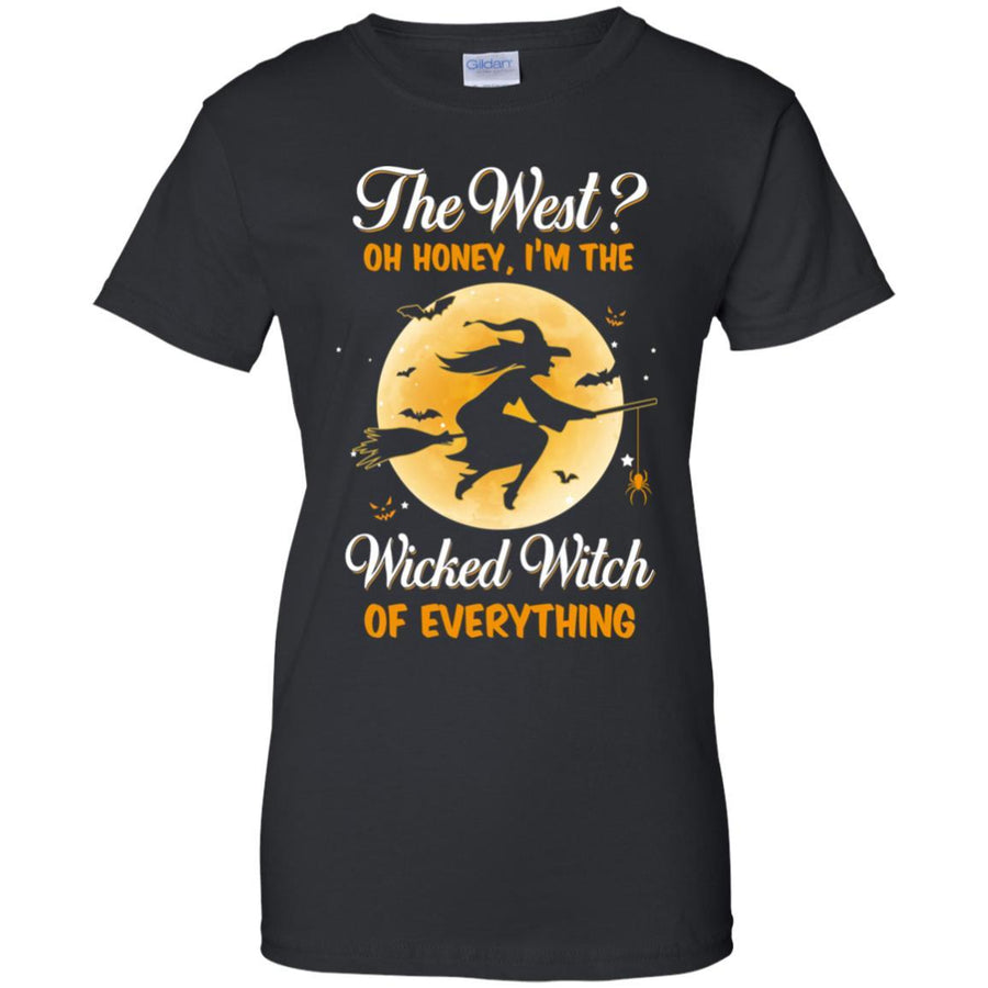The West Oh Honey I'm The Wicked Witch Funny Halloween-T-Shirt & Hoodie-Women's T-Shirt-Black