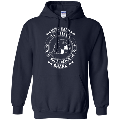 Keep Calm It's A Beagle Not A Freaking Shark-T-Shirt & Hoodie-Pullover Hoodie-Navy