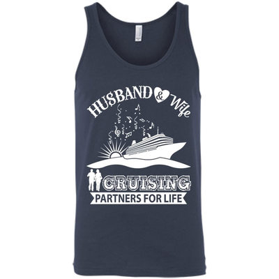 Husband And Wife Cruising Partners For Life-T-Shirt & Hoodie-Unisex Tank-Navy