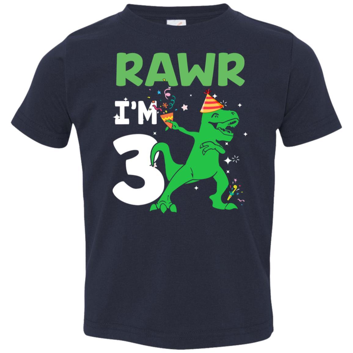 Rawr I'm 5 Birthday Gifts 2016 Dinosaur For Boys Youth-Youth Shirt-Toddler T-Shirt-Navy