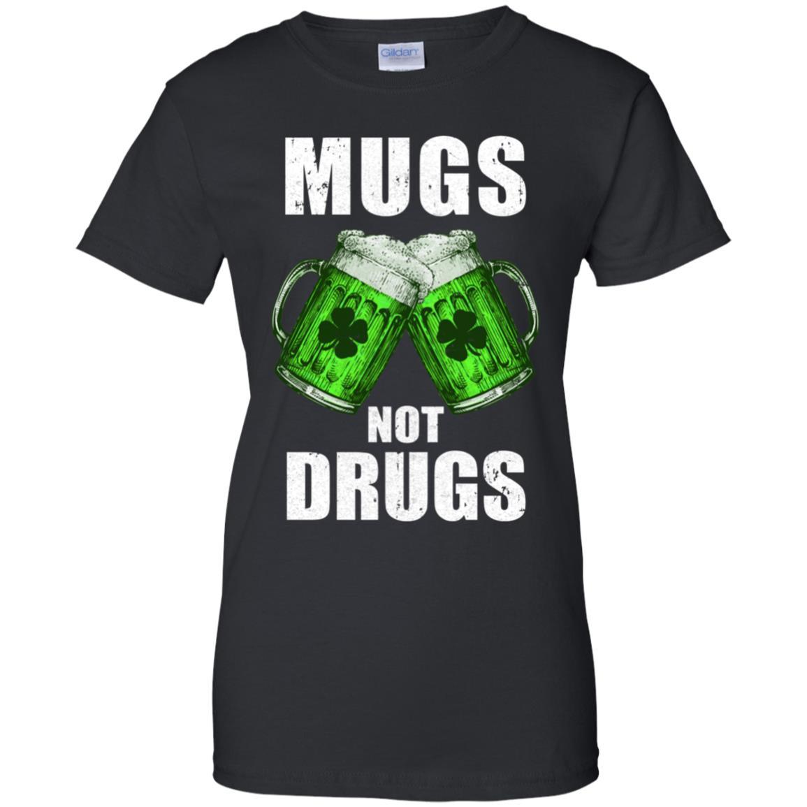 Vintage Mugs Not Drugs St Patrick Day Gift-T-Shirt & Hoodie-Women's T-Shirt-Black