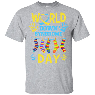 World Down Syndrome Day Gifts Dad Mom Kids Socks-T-Shirt & Hoodie-Classic T-Shirt-Sport Grey