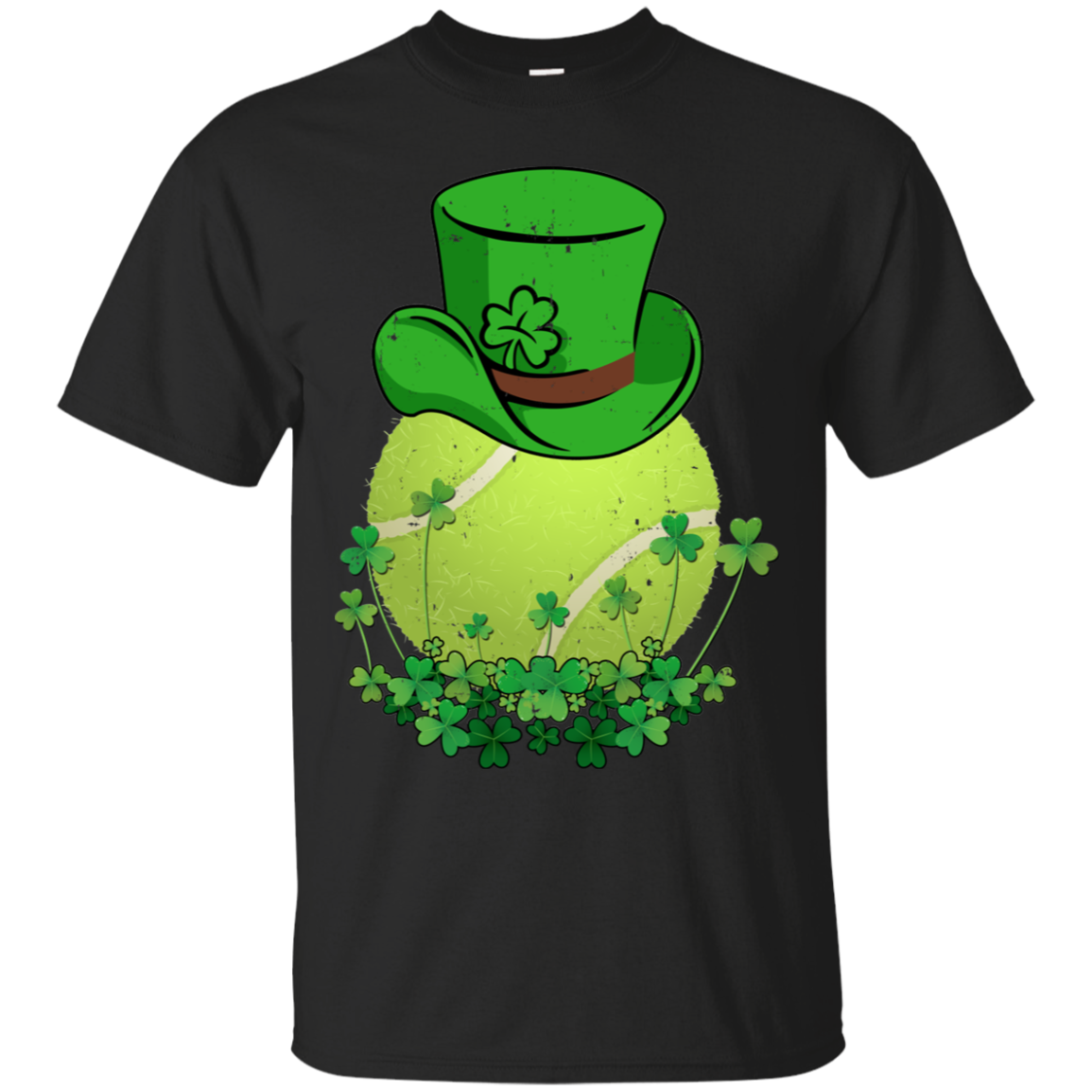 Shamrock Tennis Leprechaun St Patricks Day-T-Shirt & Hoodie-Classic T-Shirt-Black