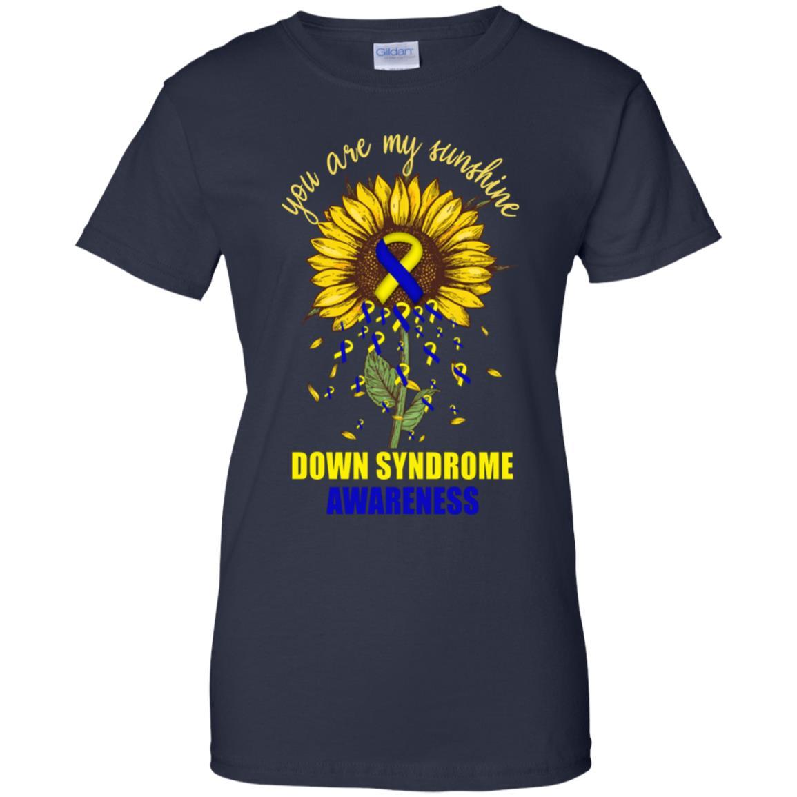 You Are My Sunshine Down Syndrome Awareness-T-Shirt & Hoodie-Women's T-Shirt-Navy