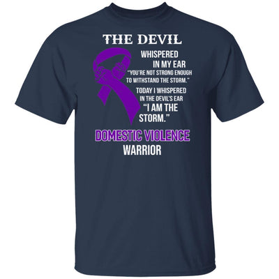 I Am The Storm Support Domestic Violence Awareness-T-Shirt & Hoodie-Classic T-Shirt-Navy