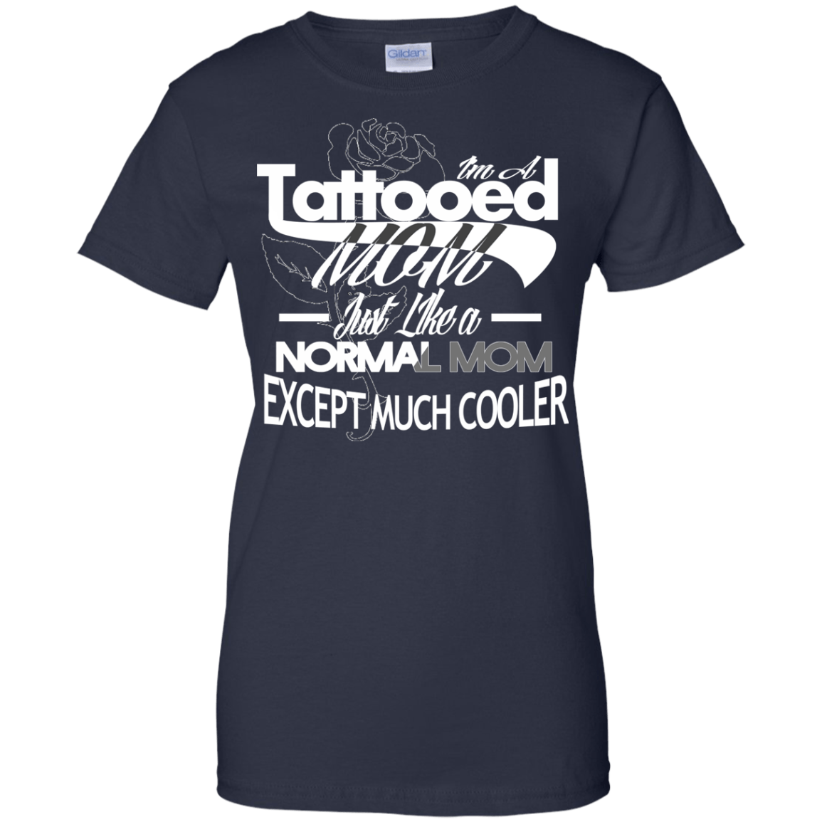 I'm a Tattooed Mom-T-Shirt & Hoodie-Women's T-Shirt-Navy