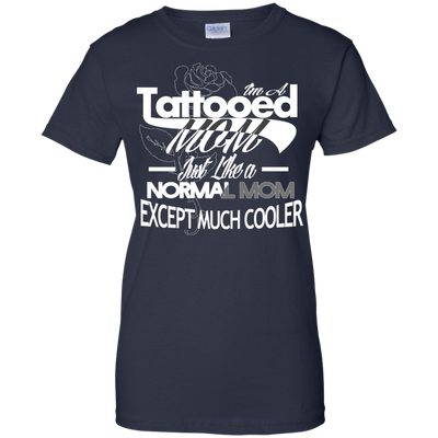 I'm a Tattooed Mom-T-Shirt & Hoodie-Women's T-Shirt-Navy