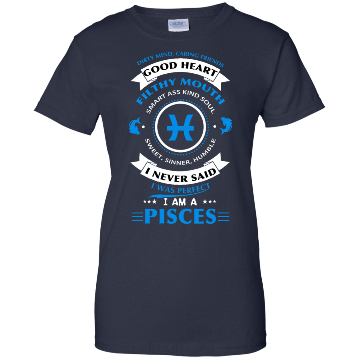 I'm A Pisces-T-Shirt & Hoodie-Women's T-Shirt-Navy